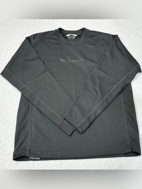 Vintage Salomon Large Long Sleeve Motomesh Thermal Shirt Charcoal Gray Y2K 2004